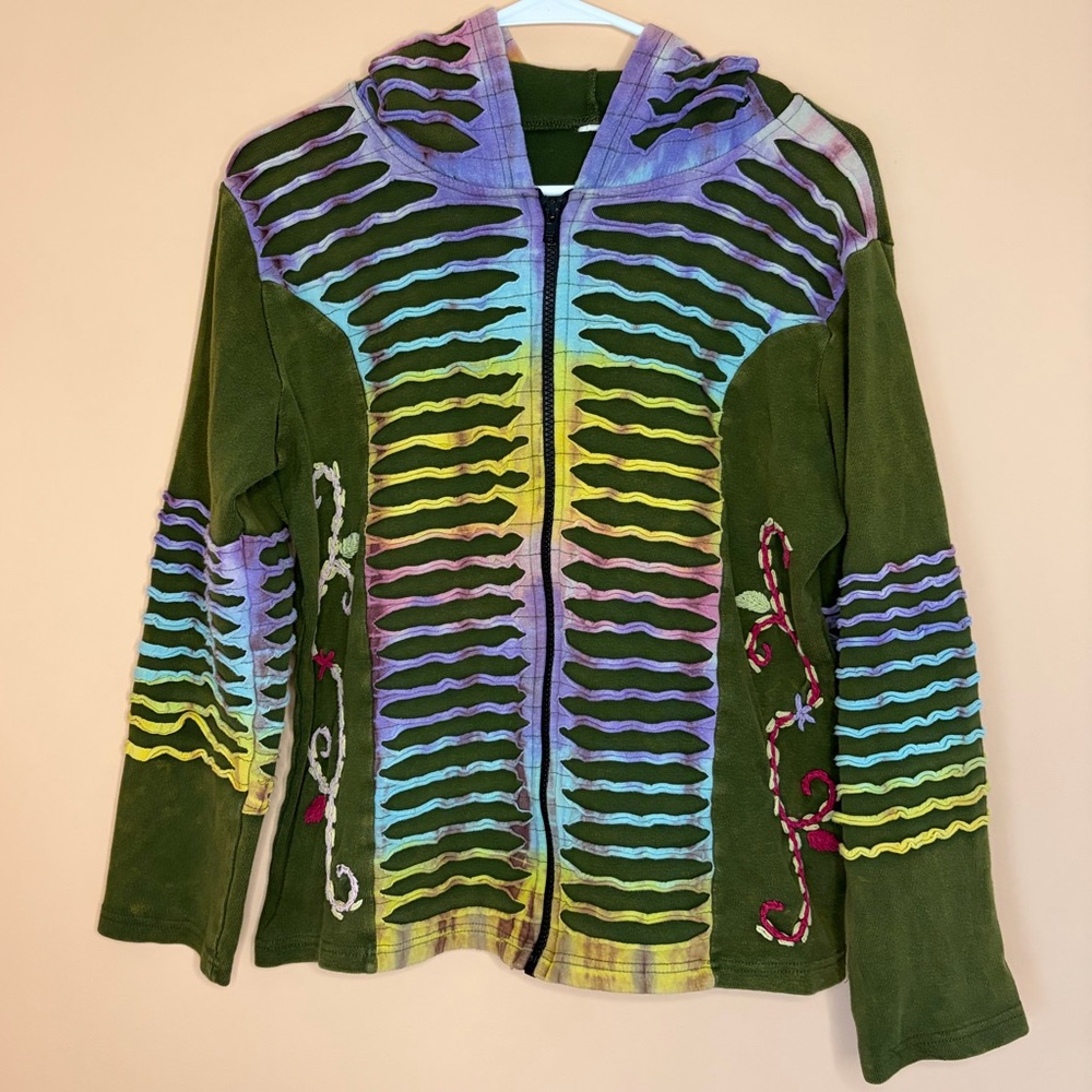 Tie Dye Zip Up Hoodie